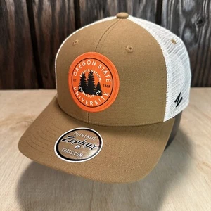Oregon State Hat Trucker Cap Zephyr Brown Canvas Beaver Nation Corvallis - Picture 1 of 12