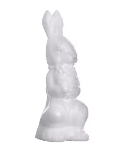 Mosser Glass Milk White 5-inch Standing Bunny Rabbit Holding Basket - Picture 1 of 1