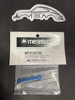 Megatech Vintage RC Car Part # MTC23720 Blue Alum. Rear Hinge Pin Brace T-Maxx - Image 1 of 2