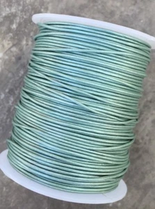 1mm 1.5mm 2mm Metallic Ice Blue Premium Round Leather Cord Bright Blue 36 - Picture 1 of 1
