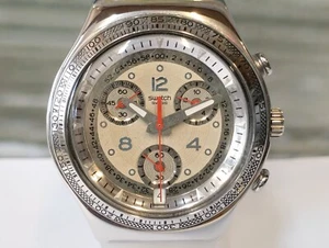 SWATCH IRONY QUARTZ CREAM DIAL AG-2004 SWISS MEN'S FULL WORKING VINTAGE WATCH - Picture 1 of 23