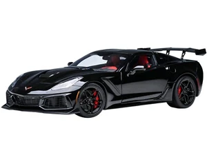 2019 CHEVROLET CORVETTE C7 ZR1 BLACK 1/18 MODEL CAR BY AUTOART 71276 - Picture 1 of 14