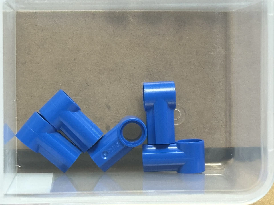 LEGO Parts - Blue Technic, Axle and Pin Connector Angled #1 - No 32013 - QTY 5 - Image 1 of 1