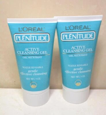 L'OREAL PLENITUDE ACTIVE CLEANSING GEL GENTLE EFFECTIVE CLEANSING 5 OZ 2 PC LOT - Image 1 of 2