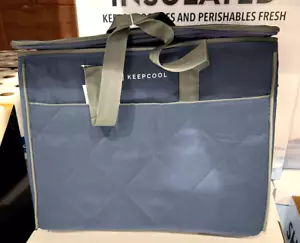 Keep Cool Insulated Reusable Shopping Bag Cooler BLUE XL Costco NEW Rare NEW - Picture 1 of 12