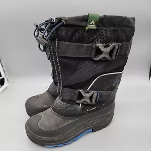 KAMIK Unisex Boy Girl Size 3 Black Insulated Waterproof Snow Boots Youth Kids - Picture 1 of 7