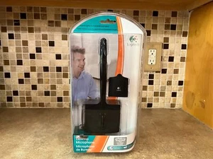 LOGITECH BLACK 3.5MM CONNECTOR DESKTOP MICROPHONE, 980240-0403 UT-47 - Picture 1 of 6