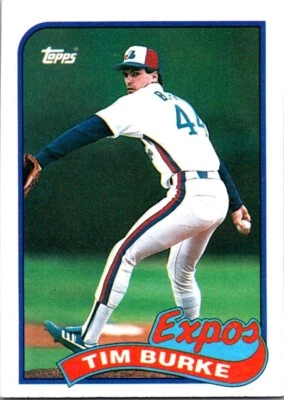 VINTAGE BASEBALL CARD 1989 TOPPS MONTREAL EXPOS TIM BURKE  NO20   - Image 1 of 2