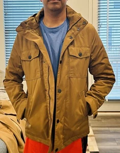 Canvas hooded jacket men “HM”. No Defects Or Stains. Medium-large - Picture 1 of 4