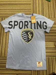 NEW MITCHELL AND NESS MLS SPORTING KANSAS CITY FC TEE SHIRT SMALL - Picture 1 of 4