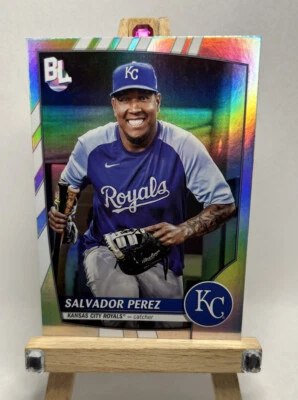 SALVADOR PEREZ 2023 Big League UNCOMMON RAINBOW FOIL #250 Kansas City Royals - Image 1 of 4