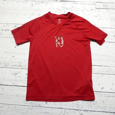 Camiseta de fútbol roja de manga corta Adidas Climalite Youth M Lionel Messi Foto 1 de 4
