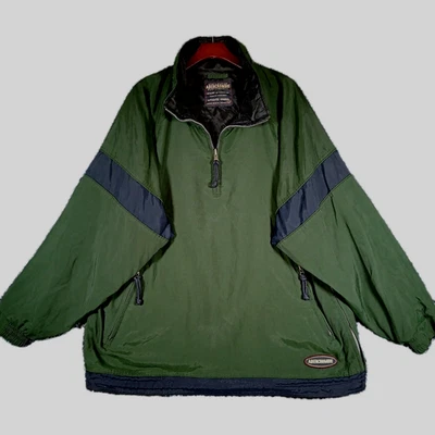 Chaqueta De Colección Abercrombie Fitch Performance Para Hombre L Nylon Pullover Verde Azul Marino Foto 1 de 4