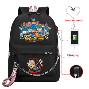 Mochila Inazuma Eleven Go Niños Niñas Bolsas Escolares Estudiantes Viaje al Aire Libre Mochila - Imagen 1 de 18