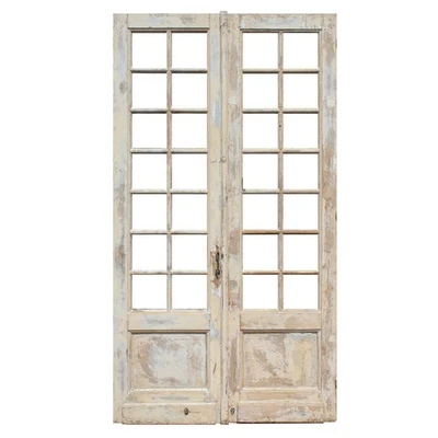 Salvaged Pair of 50" French Double Doors, Early 1900's, NED2607 - Image 1 of 4