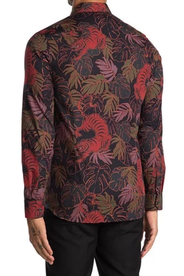 Camisa Ted Baker London Manga Larga Abotonada Estampado Tigre Selva 3/Mediana Foto 1 de 4