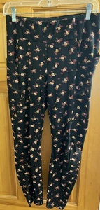 CAbi 4142 Printed Lean Leggings In Black Flower Burst High - Picture 1 of 7