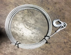 Boat Trailer Winch Cable 7/32 with Hook 25' Long Steel - Picture 1 of 4