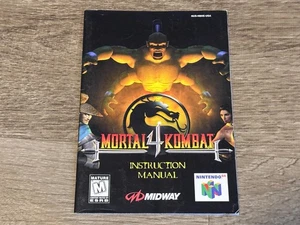 Mortal Kombat 4 Instruction Manual Booklet Nintendo 64 N64 Authentic - Picture 1 of 3