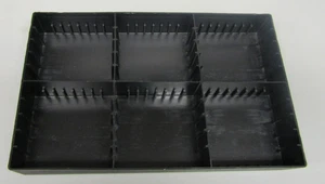 Cassettiera portaoggetti vintage nera da parete o da tavolo - Foto 1 di 7