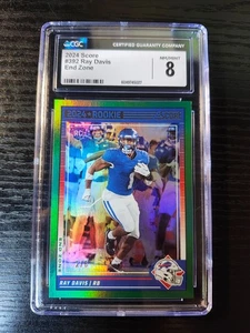 Score 2024 Ray Davis RC Green End Zone /6 CGC 8 banconote Kentucy - Foto 1 di 2