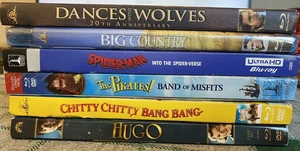 Blue Ray Movie Lot of 6 Most all are NEW SEALED Spider Man Hugo Pirates - Picture 1 of 1