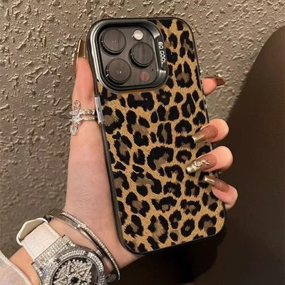 Case For iPhone 16 Pro Max 15 14 13 12 11 XR XS 7 8 Luxury Leopard Phone Cover - Image 1 of 4