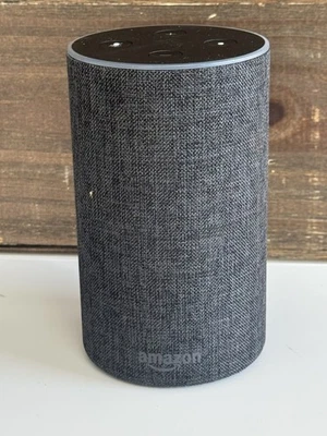 Amazon Echo (2nd Generation) Smart Assistant  Heather Grey Fabric No Power Cord - Image 1 of 4