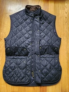 Barbour Lowerdale Gilet, Navy Blue, Men's Size Medium - Picture 1 of 6