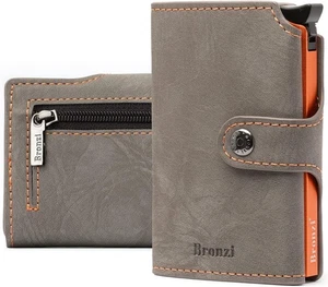 Bronzi® Portafoglio Uomo Slim Piccolo | Portacarte Uomo Donna Portatessere - Foto 1 di 8