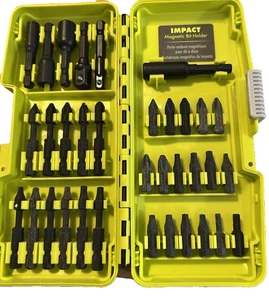 Ryobi Docket Impact Driver Bits Set of 34 Open Box Never Been Used FREE SHIPPING - Picture 1 of 7