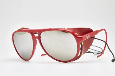 1980s vintage red sunglasses BOLLE NYLON mirrorles burning man goggle d - Image 1 of 4