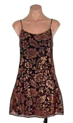 复古 Gunne Sax 连衣裙 尺寸 7/8 Jessica McClintock 迷你懒人金属衬里 80 年代 — 第 1/4 张图片