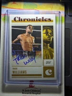 2023 Panini Chronicles WWE Trick Williams RED FOIL AUTO #CS-TWL Great Card!!! - Image 1 of 2
