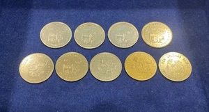 1967-1975 Mardi Gras Doubloons New Orleans Saints NFL Football Spielplan Lot 9 - Bild 1 von 20