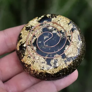 Orgone Energy Shungite Charging Plate Mini - Gold 50:50 METAL TO RESIN - Picture 1 of 5