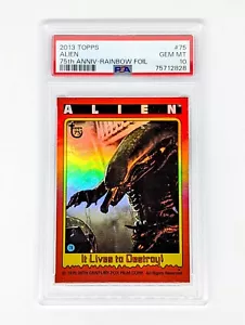 2013 Topps 75th Anniversary Rainbow Foil #75 Alien PSA 10 - Picture 1 of 2