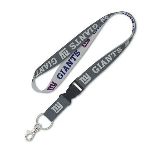 NEW YORK GIANTS LANYARD KEY CHAIN W/ DETACHABLE BUCKLE 1" WIDTH 22" LONG - Image 1 of 1
