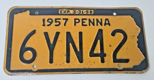 Targa Penna Pennsylvania 6YN42 vintage 1957 scaduta - Foto 1 di 5