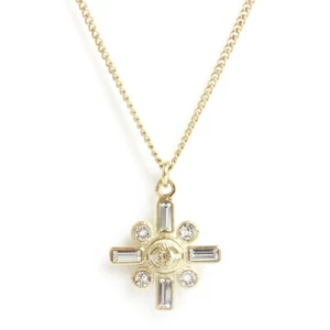 CHANEL CC Logo resin pearls Bijou Cross Pendant, AB1436 - Picture 1 of 6