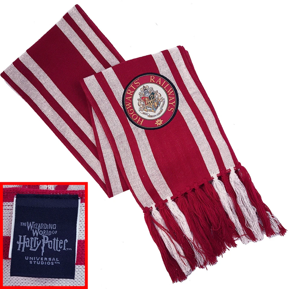 Harry Potter Hogwarts Ferrocarriles Bufanda Rayas Universal Estudio Mundo Mágico Foto 1 de 4