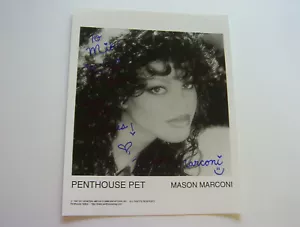 BUSTY PENTHOUSE PET MASON MARCONI AUTHENTIC AUTOGRAPHED BEAUTIFUL PROMO PHOTO - Picture 1 of 1
