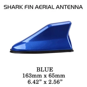 1x Blue Shark Fin Roof Antenna Radio AM/FM Signal Aerial Car Amplifier Bezel Kit - Picture 1 of 7