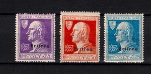1927 ERITREA - VOLTA - SERIE COMPLETA 3 VALORI NUOVI - COLONIE ITALIANE - Foto 1 di 1