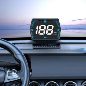 Digital Car HUD GPS Speedometer Head Up Display MPH Alarm D6C3 Compass T4A2 R3W8 - Picture 1 of 23