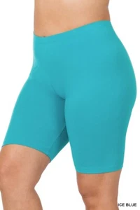 1X 2X 3X Premium Cotton Biker Bike Shorts Cycling Gym  Soft Stretch Leggings - Picture 1 of 36