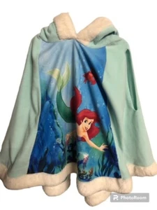 Disney Store Exclusive Girl Princess Ariel and Sebastian Poncho Sweater Size L - Picture 1 of 6