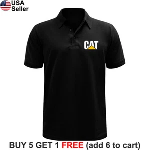 Camisa Polo Caterpillar Logo CAT Equipo de Construcción Bulldozer Golf Hombres BCA05 - Imagen 1 de 5