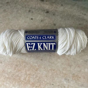 Vintage New Coats & Clark EZ Knit Yarn 3oz 001 White Lot 1083 8883 - Picture 1 of 5