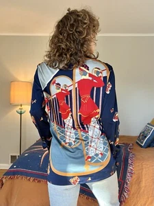 Rare Vintage 70s Nik Nik Art Deco Ladies Gatsby Style Button-Up Disco Blouse! - Picture 1 of 11